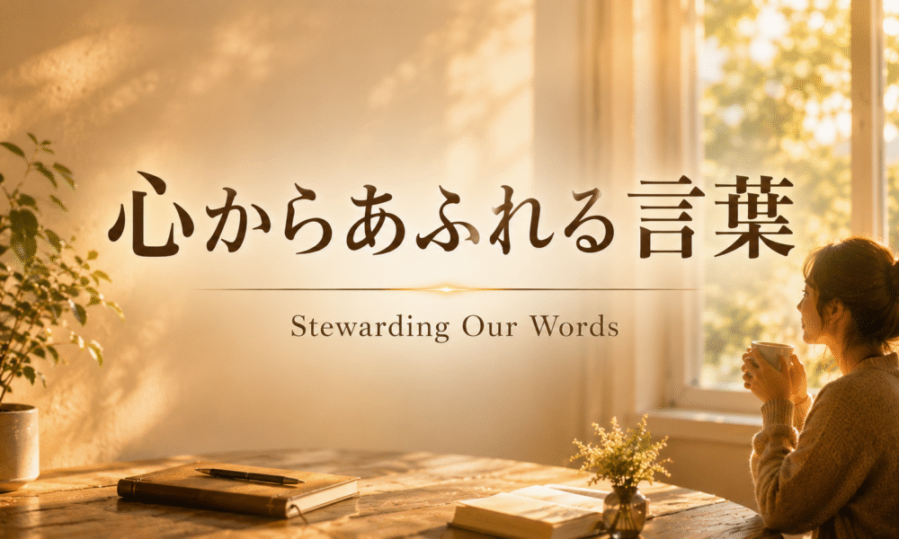 心からあふれる言葉 Stewarding Our Words