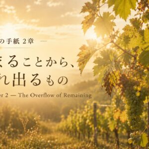 第１ヨハネ2章とどまることからあふれるもの 1 John 2 – The Overflow of Remaining